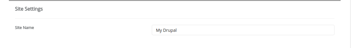 Drupal Site Settings