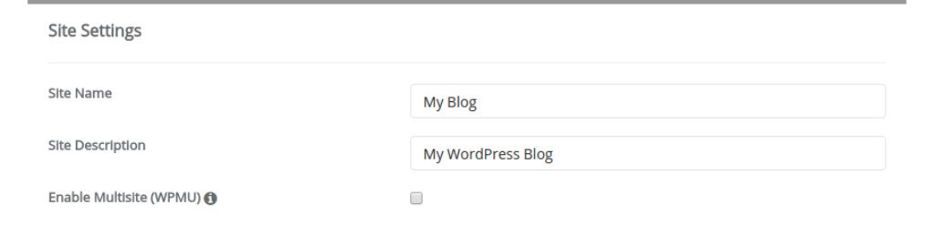 WordPress Site Settings