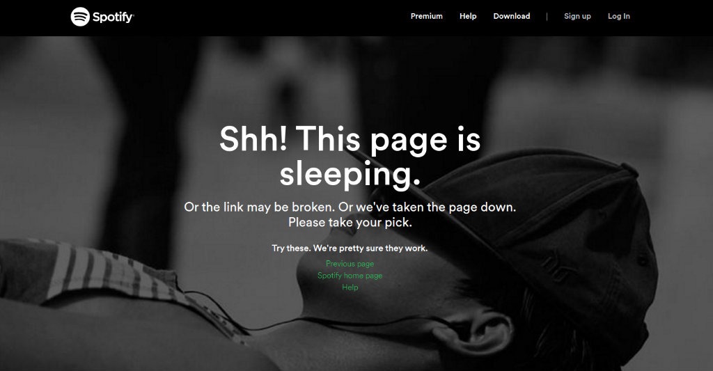 Spotify 404 Page